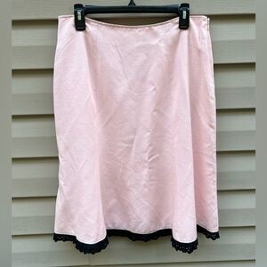 VTG ECAILLE by Mary Paris size 16 silk blend skirt coquette feminine lace trim
